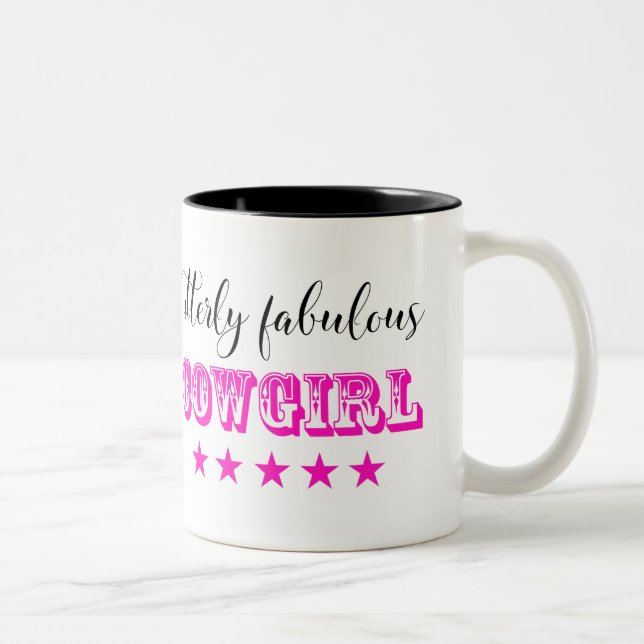 Caneca De Café Em Dois Tons Totalmente fabulosa "COWGIRL" (Direita)