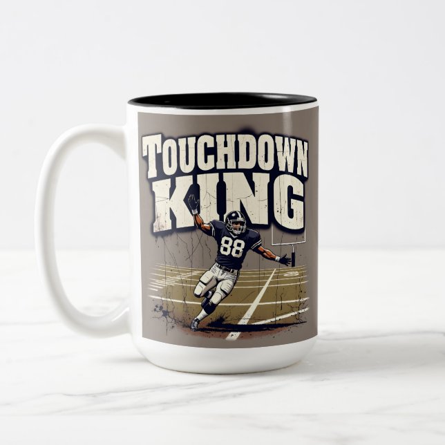 Caneca De Café Em Dois Tons Touchdown King Football (Esquerda)