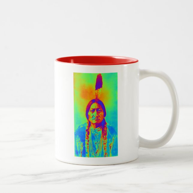 Caneca De Café Em Dois Tons Touro Sentado (Direita)