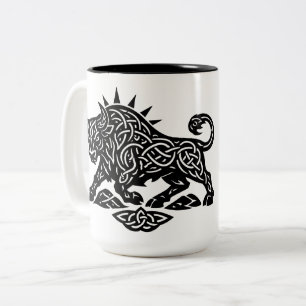 Caneca De Café Em Dois Tons Touro Sigilo do Touro — Tatuagem Zodiacal Terrestr