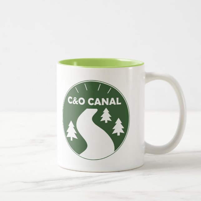 Caneca De Café Em Dois Tons Towpath do canal de C&O (Direita)