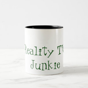 Caneca De Café Em Dois Tons Toxicómano da tevê da realidade