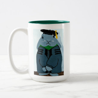 Caneca De Café Em Dois Tons TPII Graduação Grumpy Mug de Coelho PhD