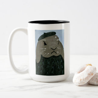 Caneca De Café Em Dois Tons TPIO "Ce n'est pas de l'art" Bunny Mug