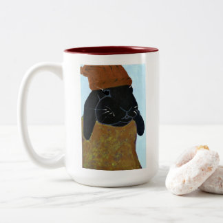 Caneca De Café Em Dois Tons TPIO "Oh, você não leu isso?" Bunny Mug