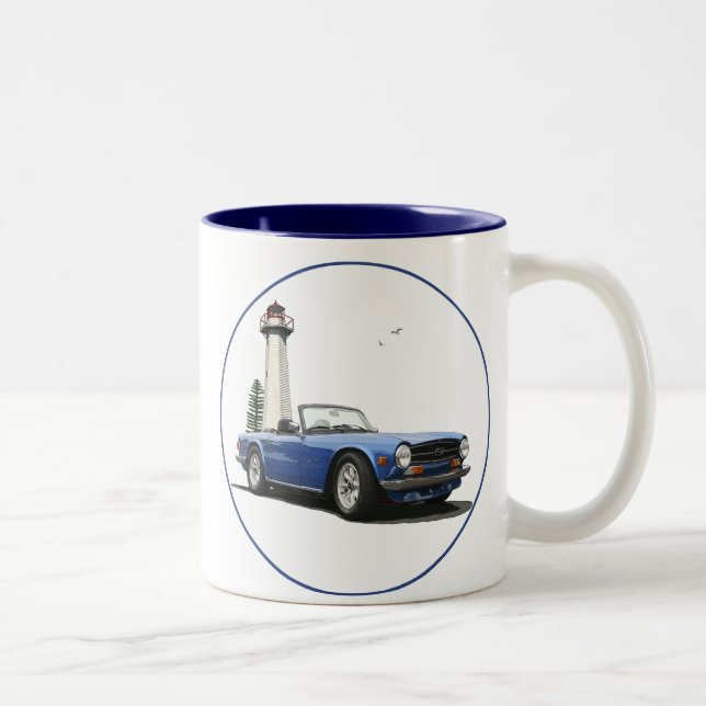 Caneca De Café Em Dois Tons TR6 azul (Direita)