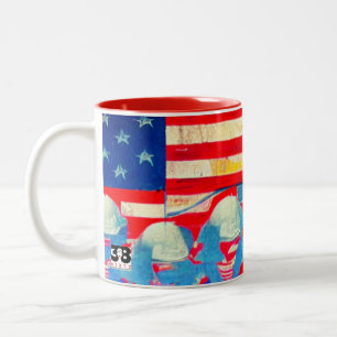 Caneca De Café Em Dois Tons Trabalhador Americano