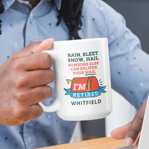 Caneca De Café Em Dois Tons Trabalhador Postal Aposentado Carteiro Aposentador