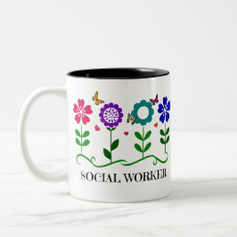 Caneca De Café Em Dois Tons Trabalhador Social