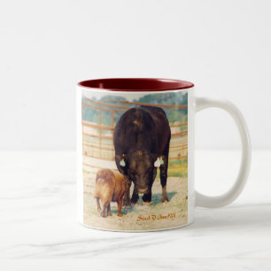 Caneca De Café Em Dois Tons Trabalhe um pastor australiano de Stockdog com