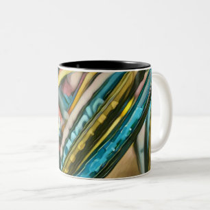Caneca De Café Em Dois Tons Trabalho de arte Bikes