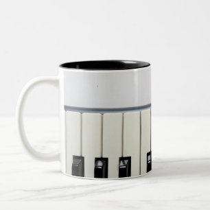 Caneca De Café Em Dois Tons Trabalho de arte de Piano Incrível