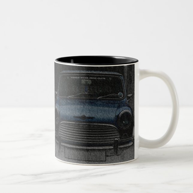 Caneca De Café Em Dois Tons Trabalhos de arte clássicos britânicos de Mini (Direita)