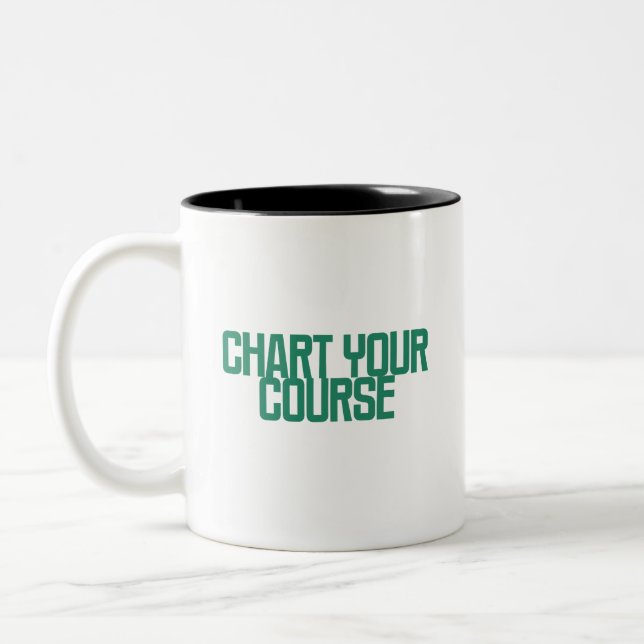 Caneca De Café Em Dois Tons Trace Seu Curso | Estratégia de Visualização de Da (Esquerda)