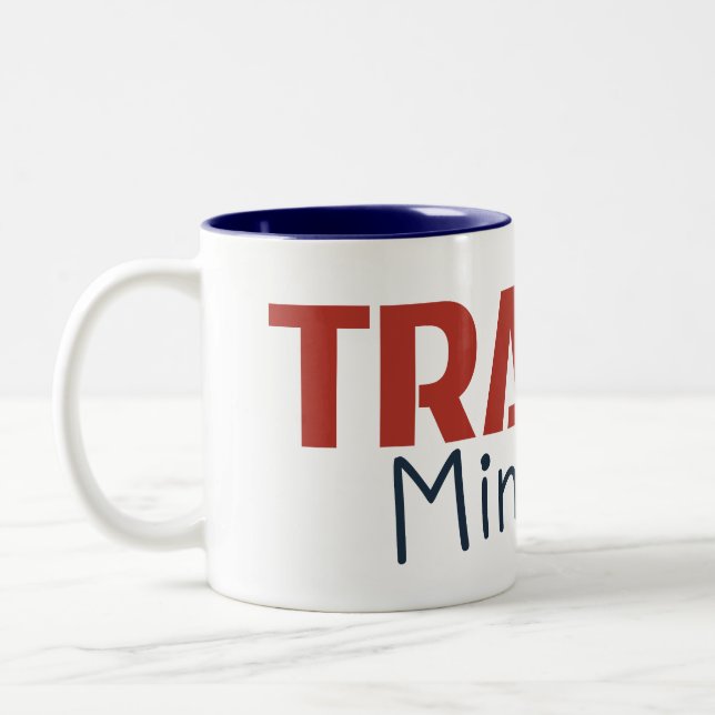 Caneca De Café Em Dois Tons Trader Mindset – Discipline Focused Trading (Esquerda)