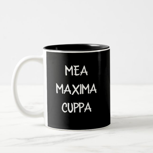 Caneca De Café Em Dois Tons Tradicional Latino-Latino Mea Maxima Cuppa (Esquerda)