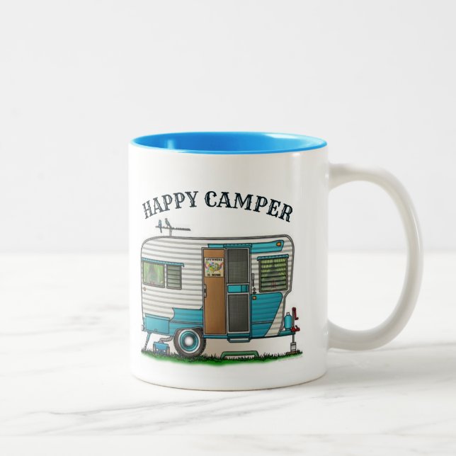 Caneca De Café Em Dois Tons trailer de Camper Feliz (Direita)