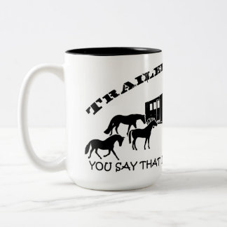 Caneca De Café Em Dois Tons Trailer do Trailer do Cavalo de Trash