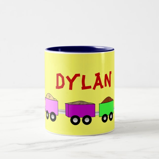 Caneca De Café Em Dois Tons Train Mug - personalizado (Centro)