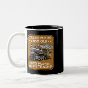 Caneca De Café Em Dois Tons Tram-Tram-Tram-Tram-Tram-Tram Caminho-de-Ferro