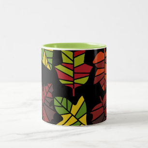 Caneca De Café Em Dois Tons Transição da Natureza de outono