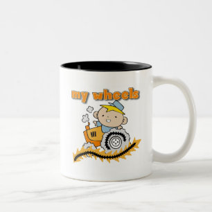 Caneca De Café Em Dois Tons Trator meus camiseta e presentes das rodas