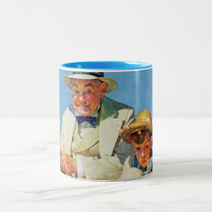 Caneca De Café Em Dois Tons Travando grande