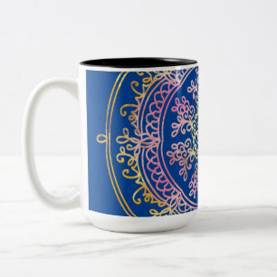 Caneca De Café Em Dois Tons Travesseiro Mandala