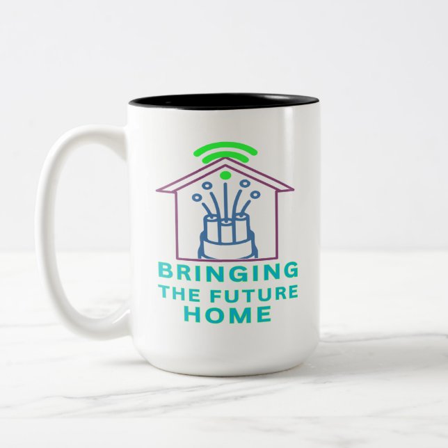 Caneca De Café Em Dois Tons Trazendo o Futuro para Casa (Esquerda)