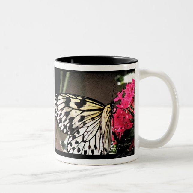 Caneca De Café Em Dois Tons Tree Nymph Butterfly Mug (Direita)