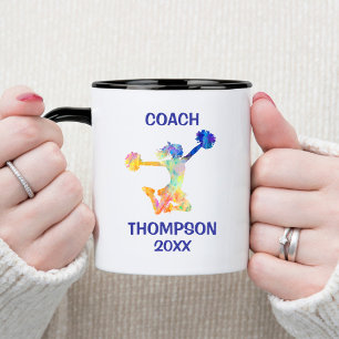 Caneca De Café Em Dois Tons Treinador Colorido de Churrasco