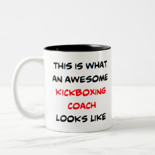 Caneca De Café Em Dois Tons treinador de kickboxing incrível
