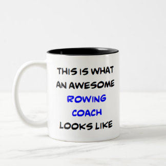 Caneca De Café Em Dois Tons treinador de remar, incrível