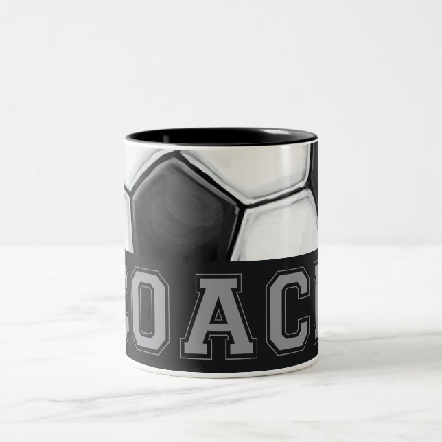 Caneca De Café Em Dois Tons Treinador do futebol (Centro)