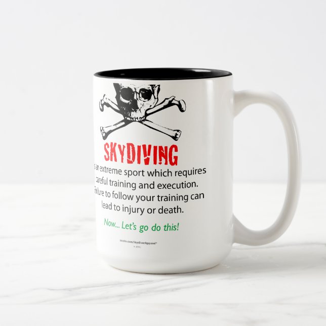 Caneca De Café Em Dois Tons Treinamento de Skydiving (Direita)