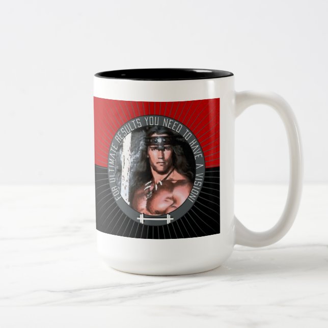 Caneca De Café Em Dois Tons Treinamento em Peso II - Mug, Taça (Direita)