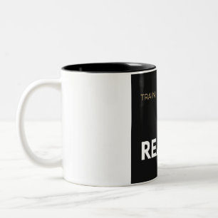 Caneca De Café Em Dois Tons Treine Duro Fique Pronto Motivação de Academia de