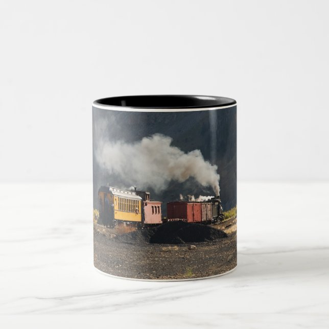 Caneca De Café Em Dois Tons Trem do vapor (Centro)