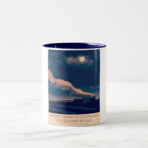 Caneca De Café Em Dois Tons Trem noturno para a Escócia