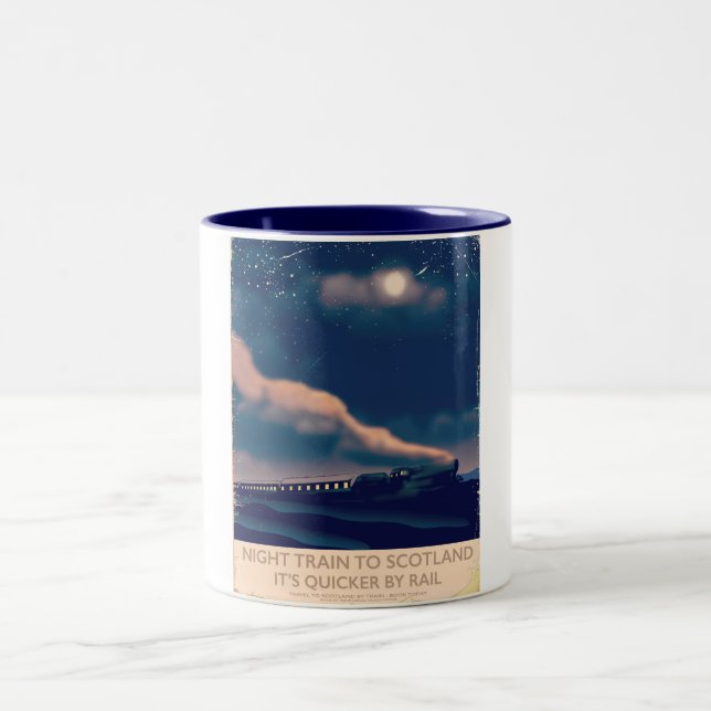 Caneca De Café Em Dois Tons Trem noturno para a Escócia (Centro)