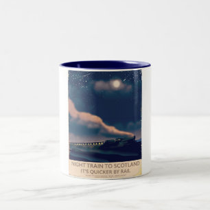 Caneca De Café Em Dois Tons Trem noturno para a Escócia