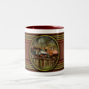 Caneca De Café Em Dois Tons Trem - Registro - A descarga da manhã 1890