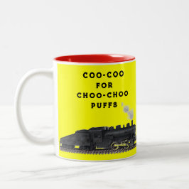 Caneca De Café Em Dois Tons Trem Vintage Engraçado