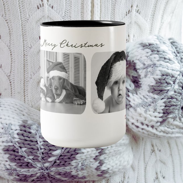 Caneca De Café Em Dois Tons Trendy Christmas Mug | Moderno de Fotografias Trip (Criador carregado)