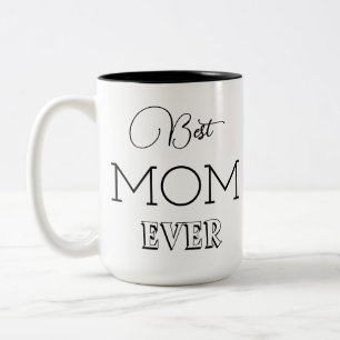 Caneca De Café Em Dois Tons Trendy Modern Best Mãe Nunca