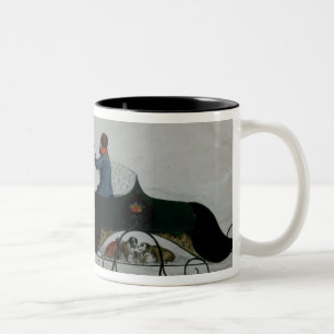Caneca De Café Em Dois Tons Trenó puxado a cavalo