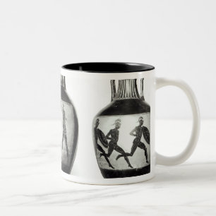Caneca De Café Em Dois Tons Três amphorae de Panathenaic