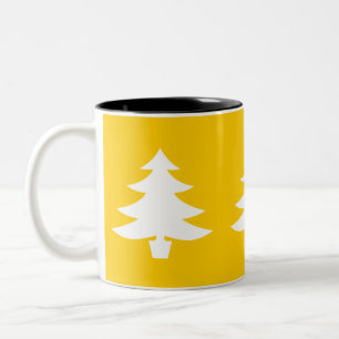 Caneca De Café Em Dois Tons três árvores - dourado