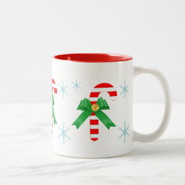 Caneca De Café Em Dois Tons Três bastões de doce