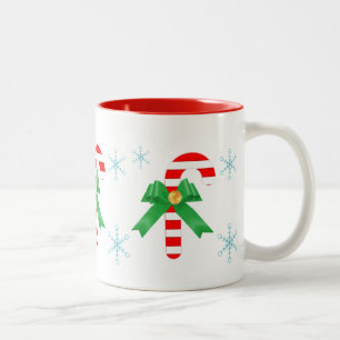 Caneca De Café Em Dois Tons Três bastões de doce